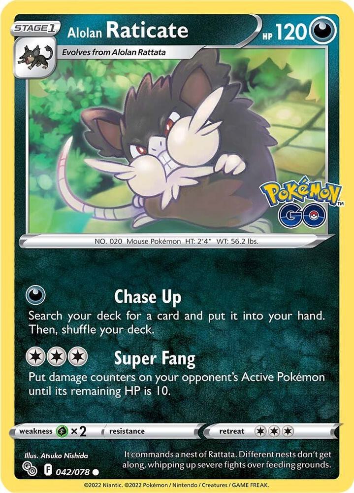 Alolan Raticate - Pokemon GO - 042/078 - Scroll and Circuit Games